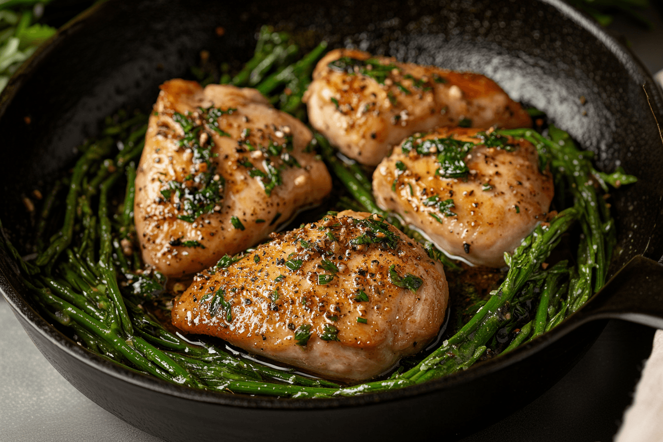 "Classic chicken dressing baked in a casserole dish with a golden, crispy top."