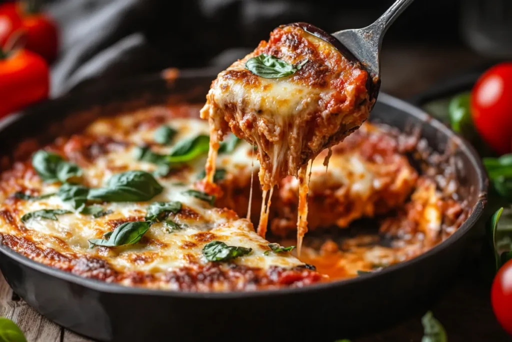 Is Eggplant Parmesan High in Carbs? A plate of crispy, golden-brown Eggplant Parmesan with melted cheese and marinara sauce. Is Eggplant Parmesan high in carbs?